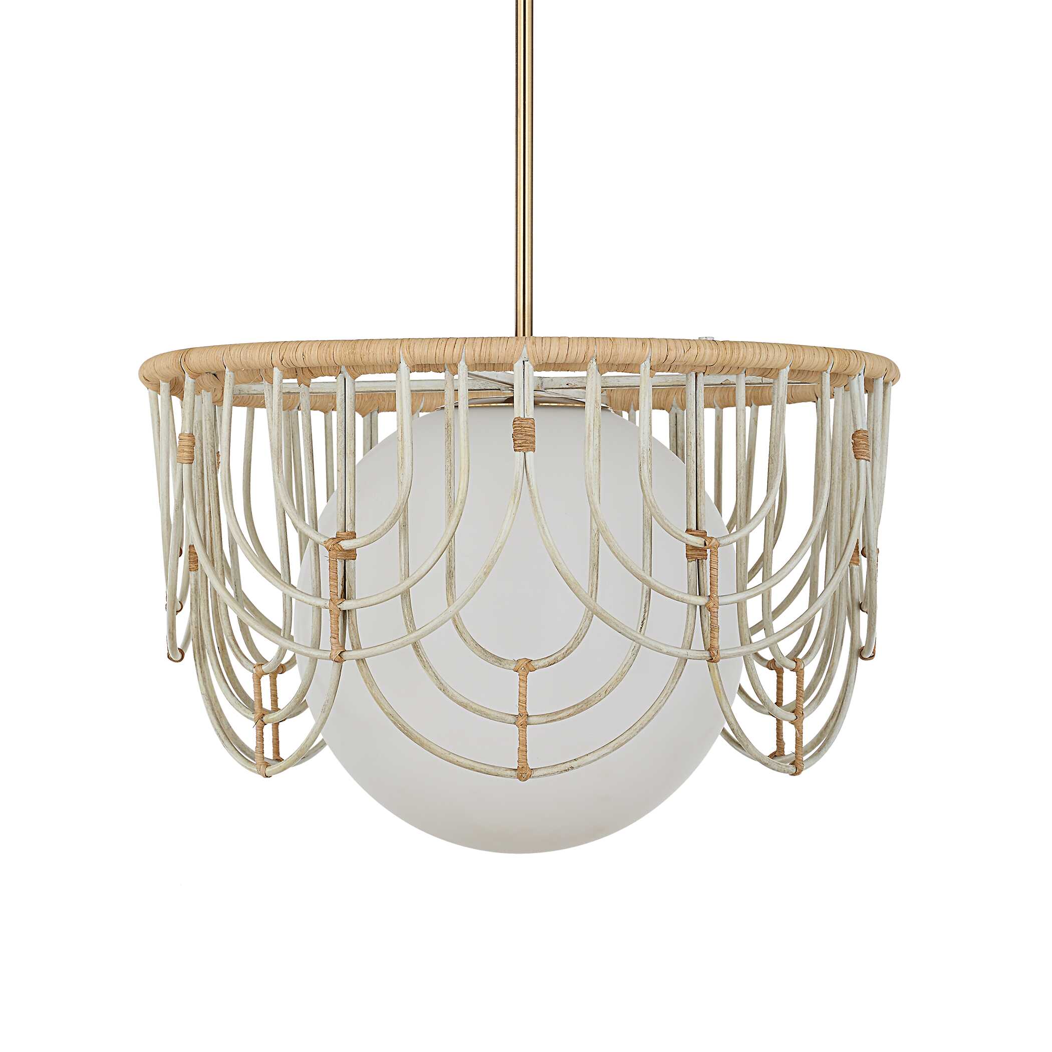 Arches 1 Light Rattan Pendant