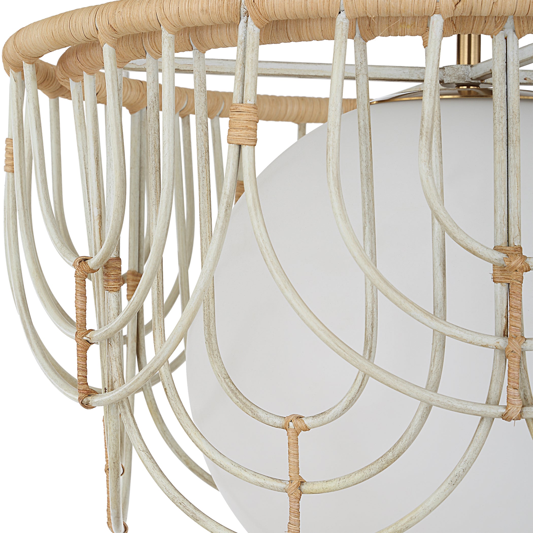 Arches 1 Light Rattan Pendant