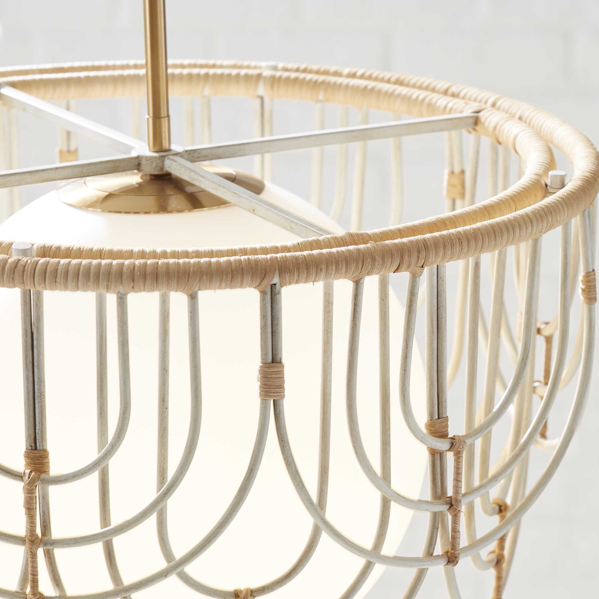 Arches 1 Light Rattan Pendant