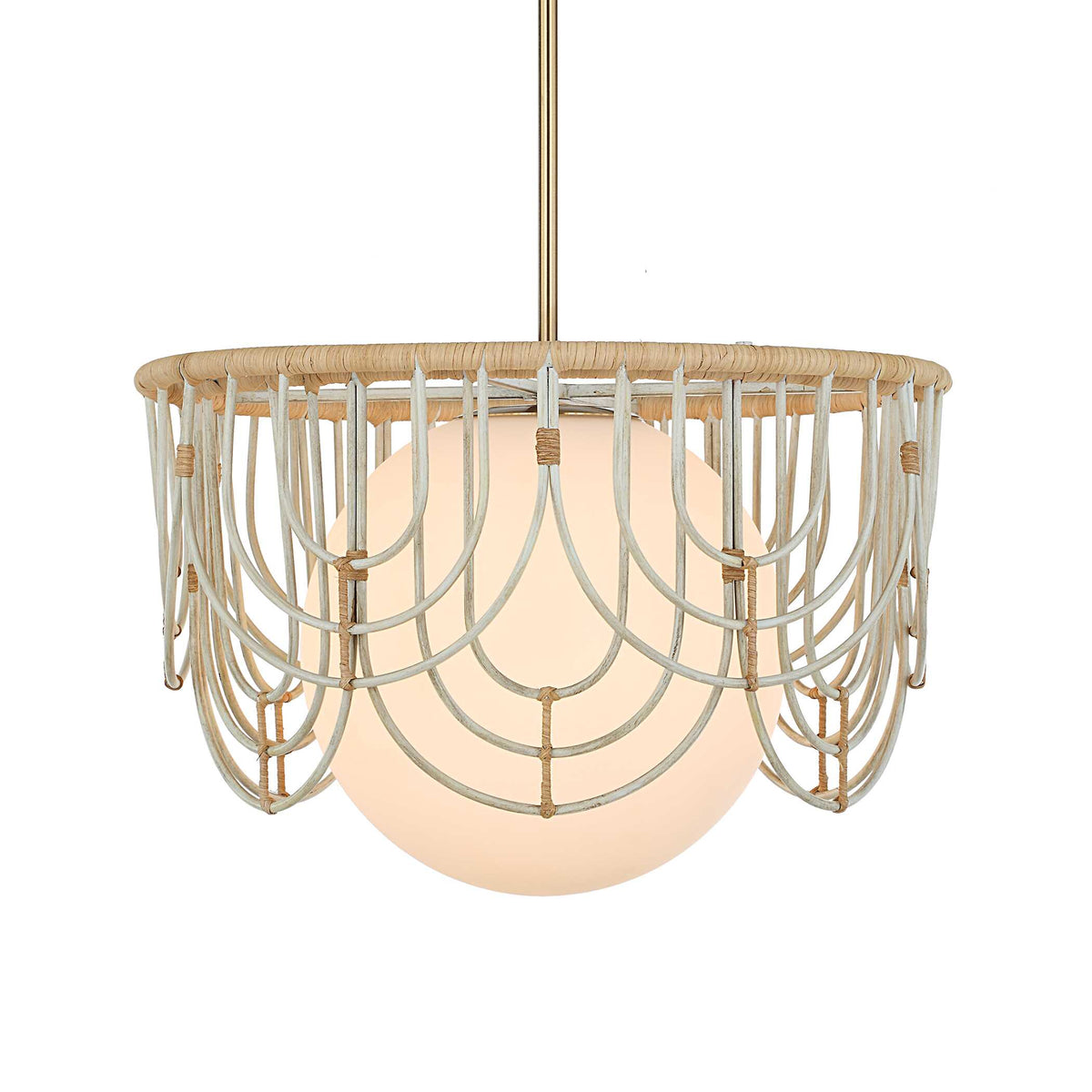 Arches 1 Light Rattan Pendant