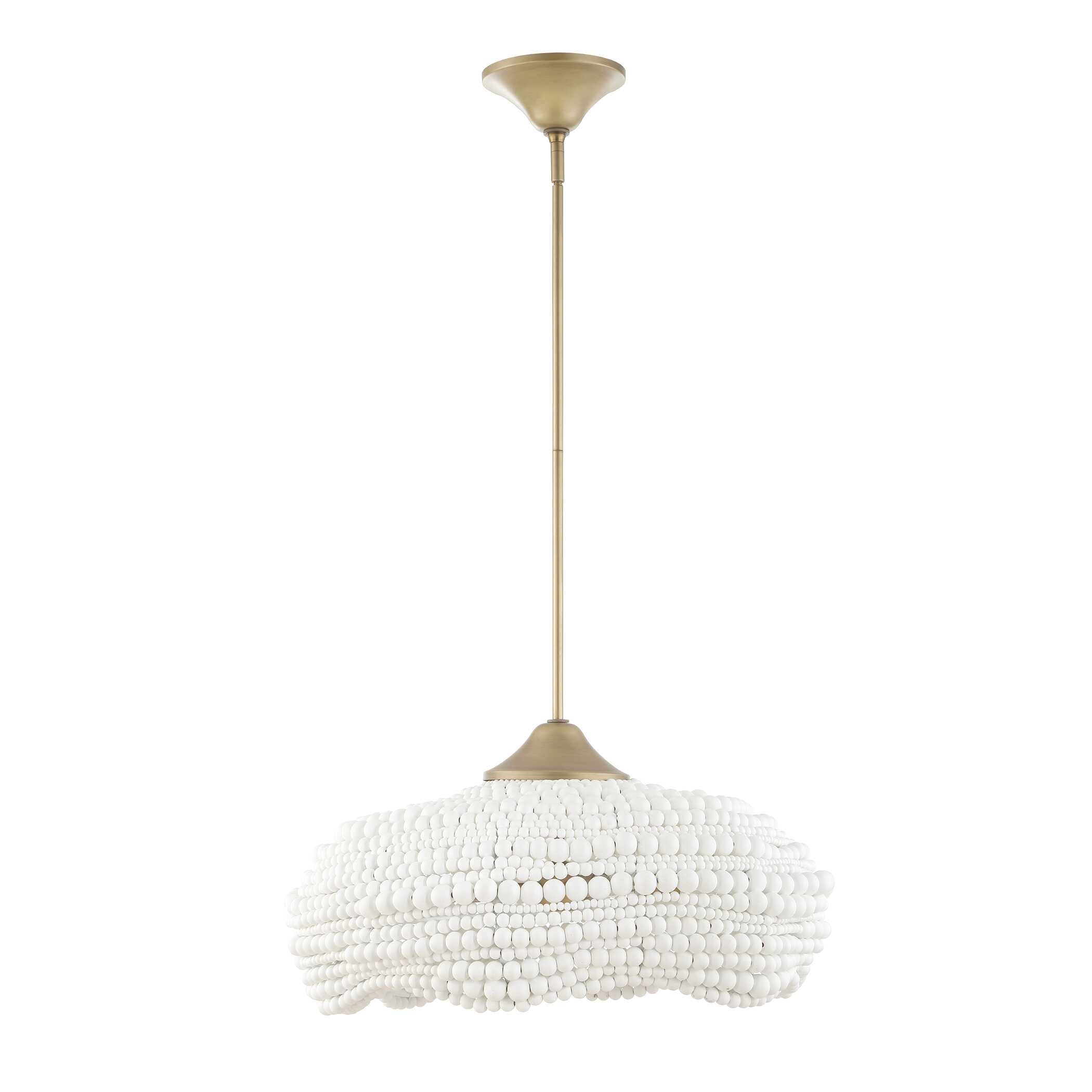 Biddeford 5 Light White Beaded Pendant