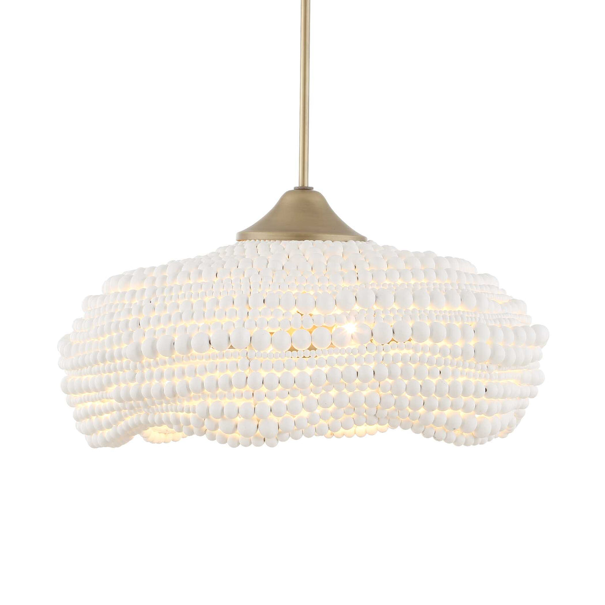 Biddeford 5 Light White Beaded Pendant