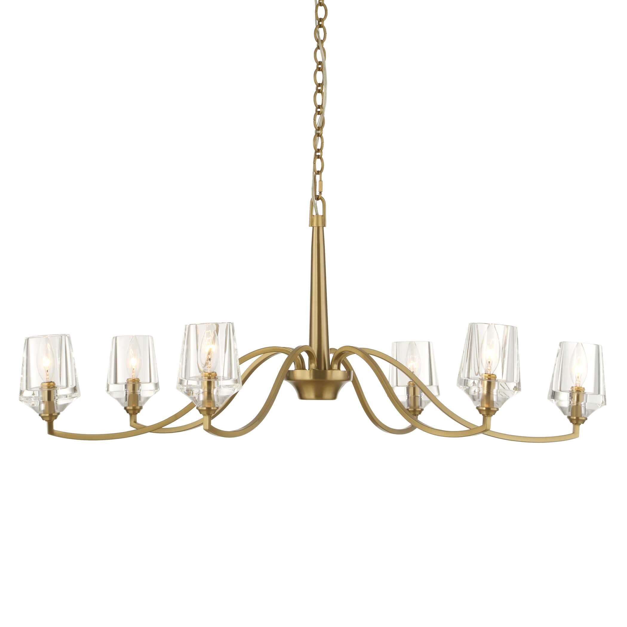 Barcelona 6 Light Brass Chandelier