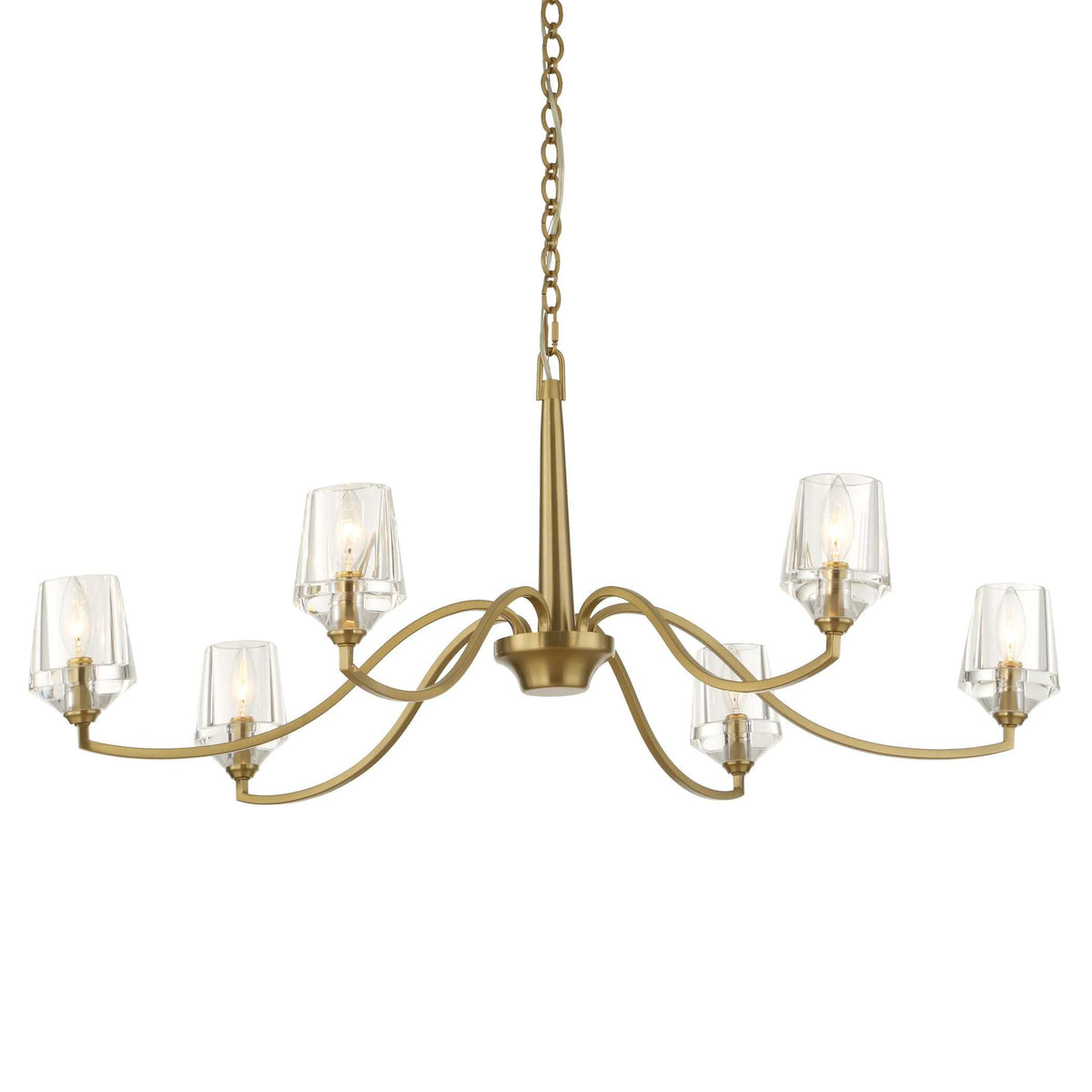 Barcelona 6 Light Brass Chandelier