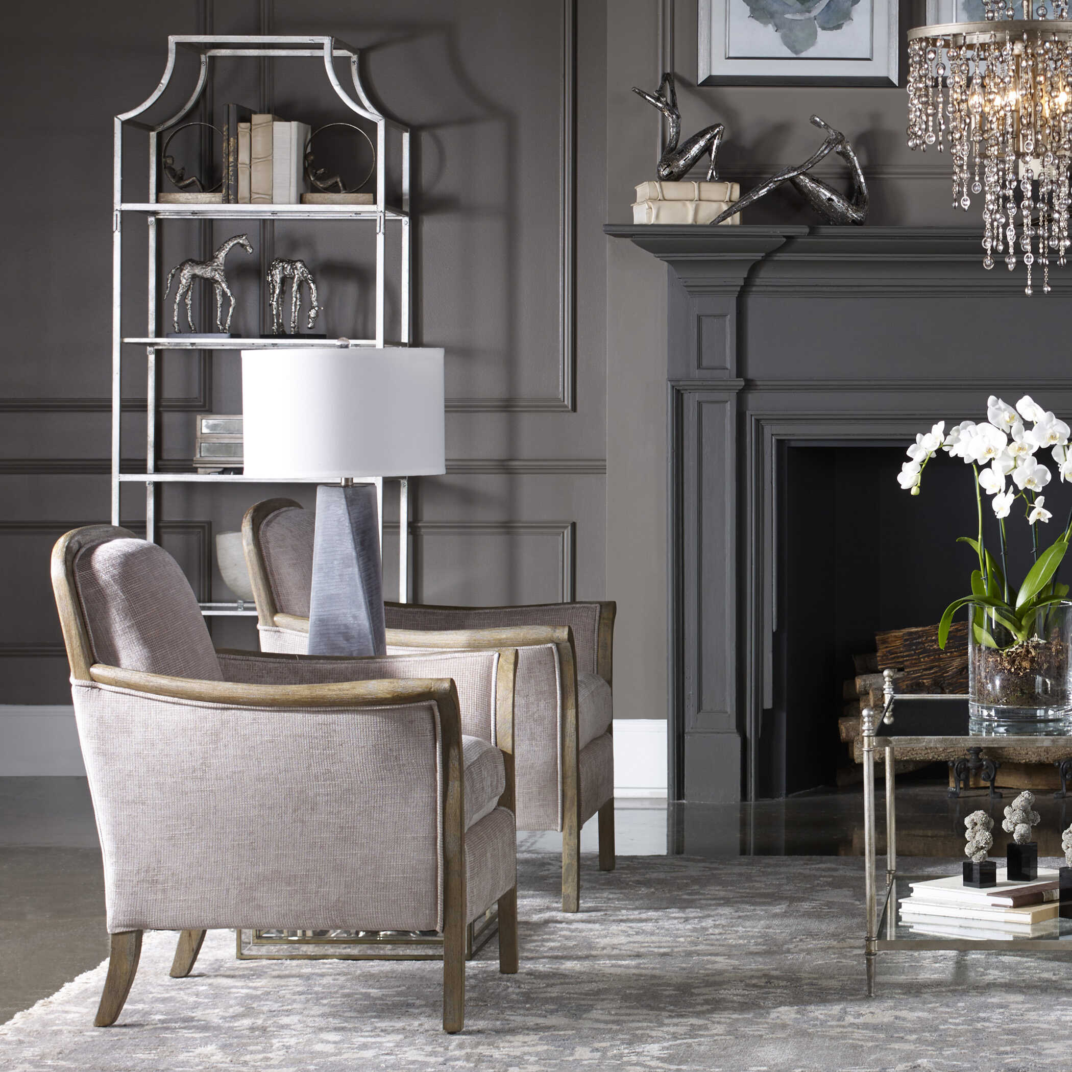 Anatoli Charcoal Gray Table Lamp