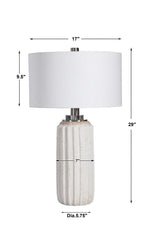 Azariah White Crackle Table Lamp
