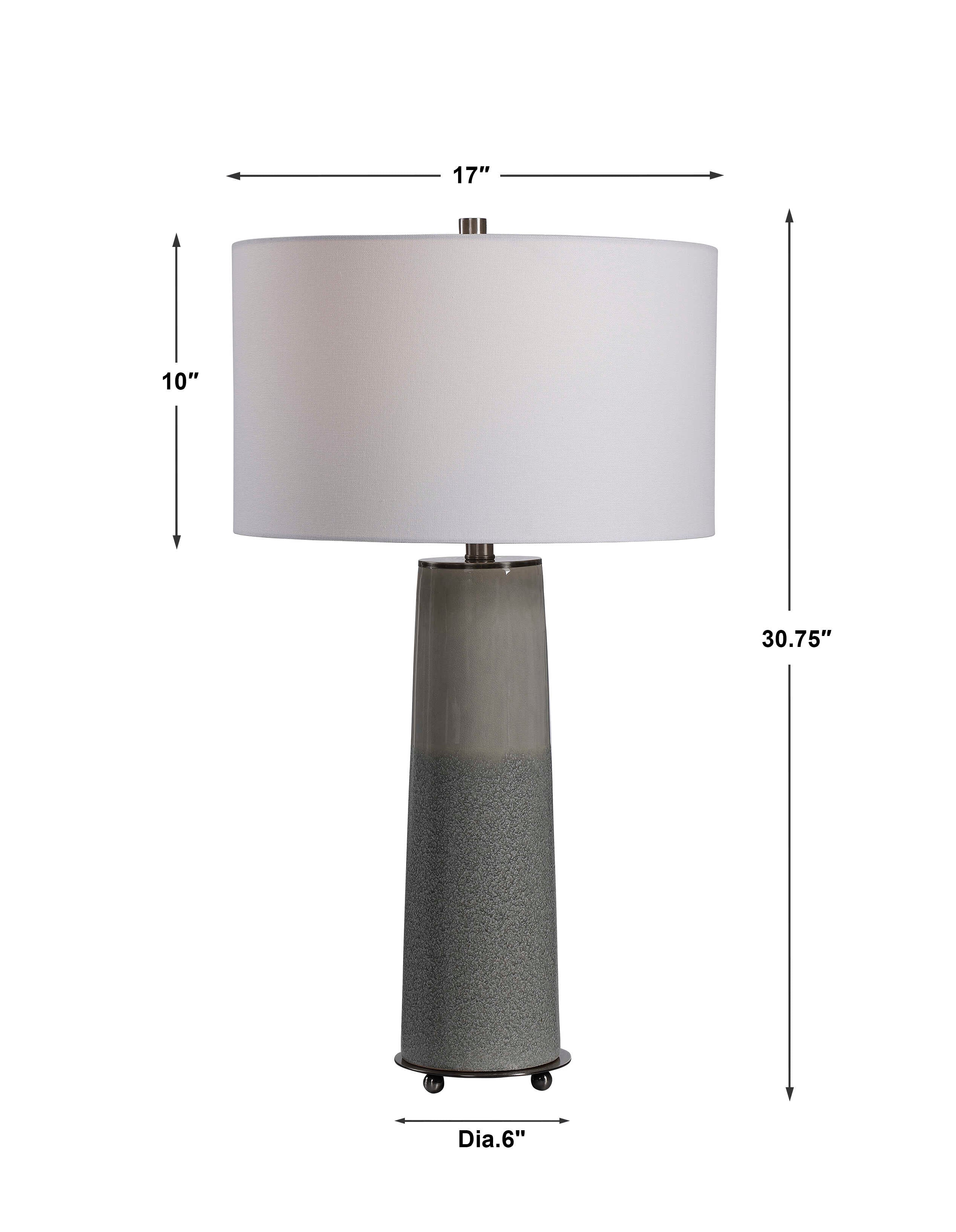 Abdel Gray Glaze Table Lamp