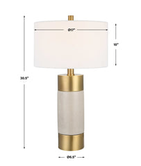 Adelia Ivory & Brass Table Lamp