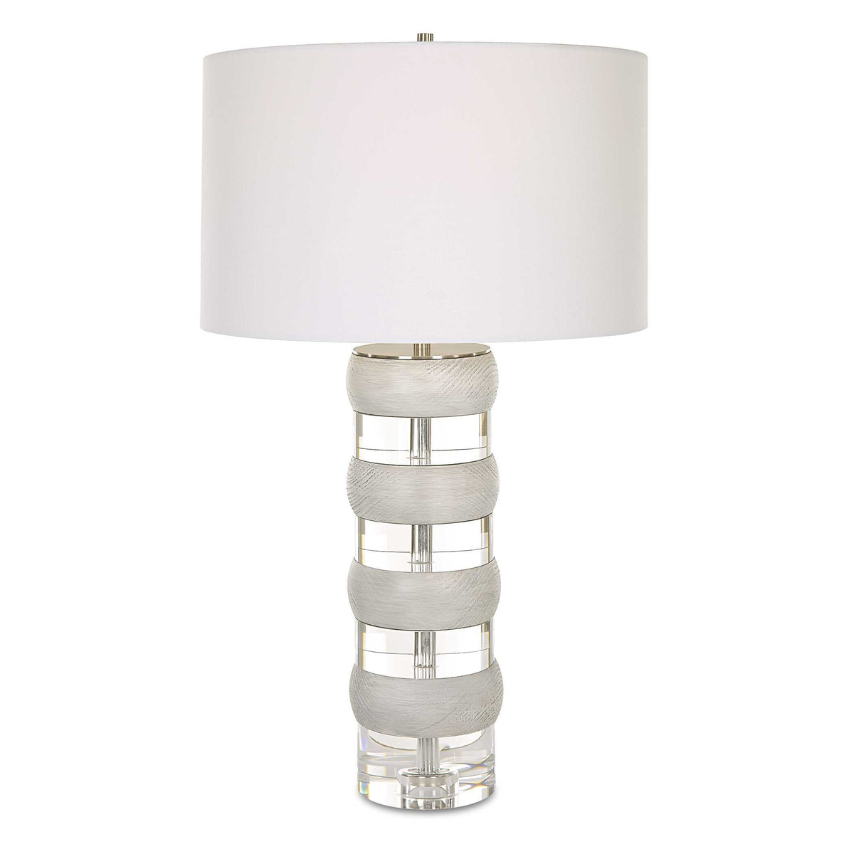 Band Together Crystal & Wood Table Lamp