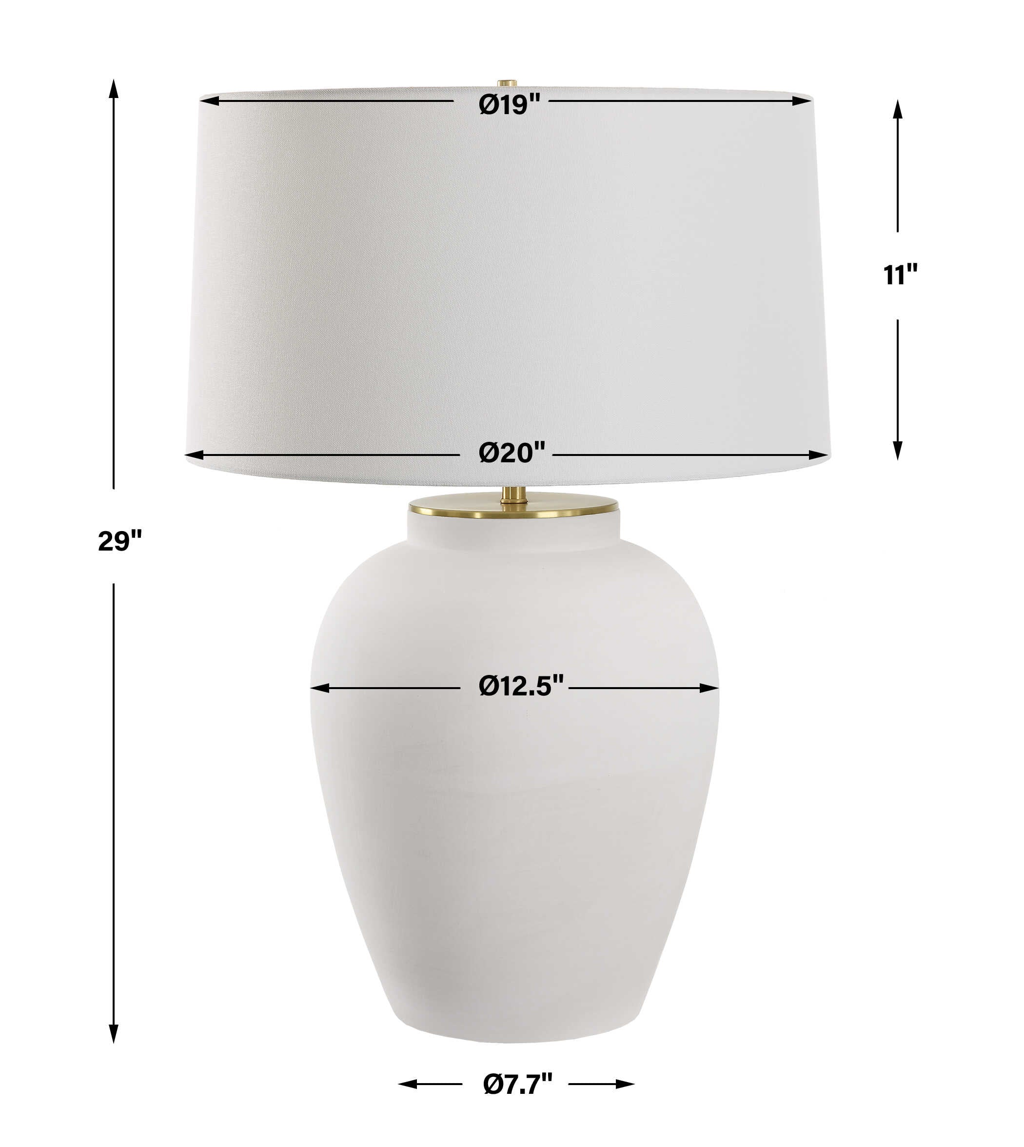 Adelaide White Table Lamp