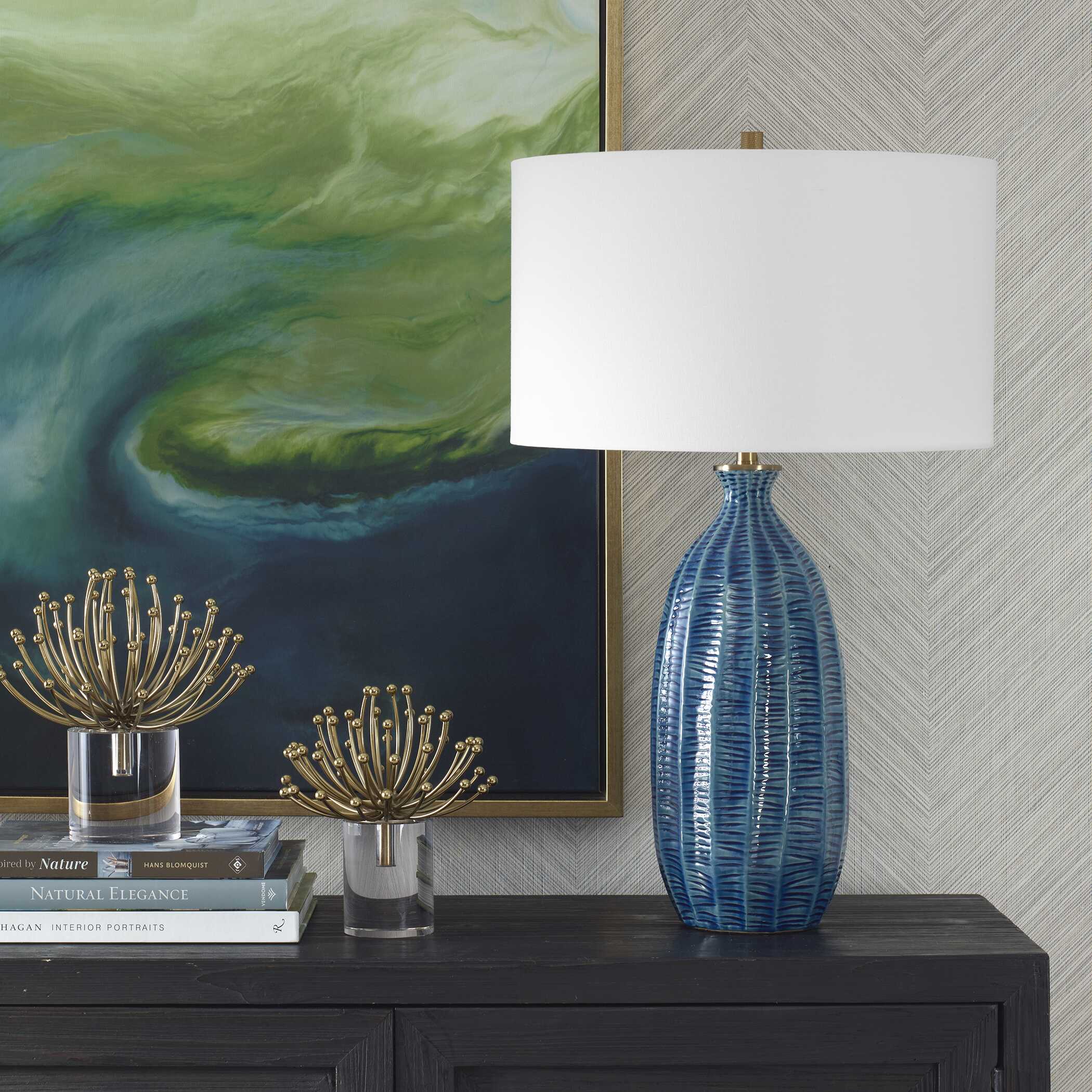 Bixby Blue Table Lamp