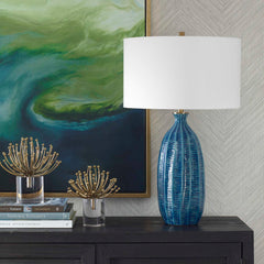 Bixby Blue Table Lamp