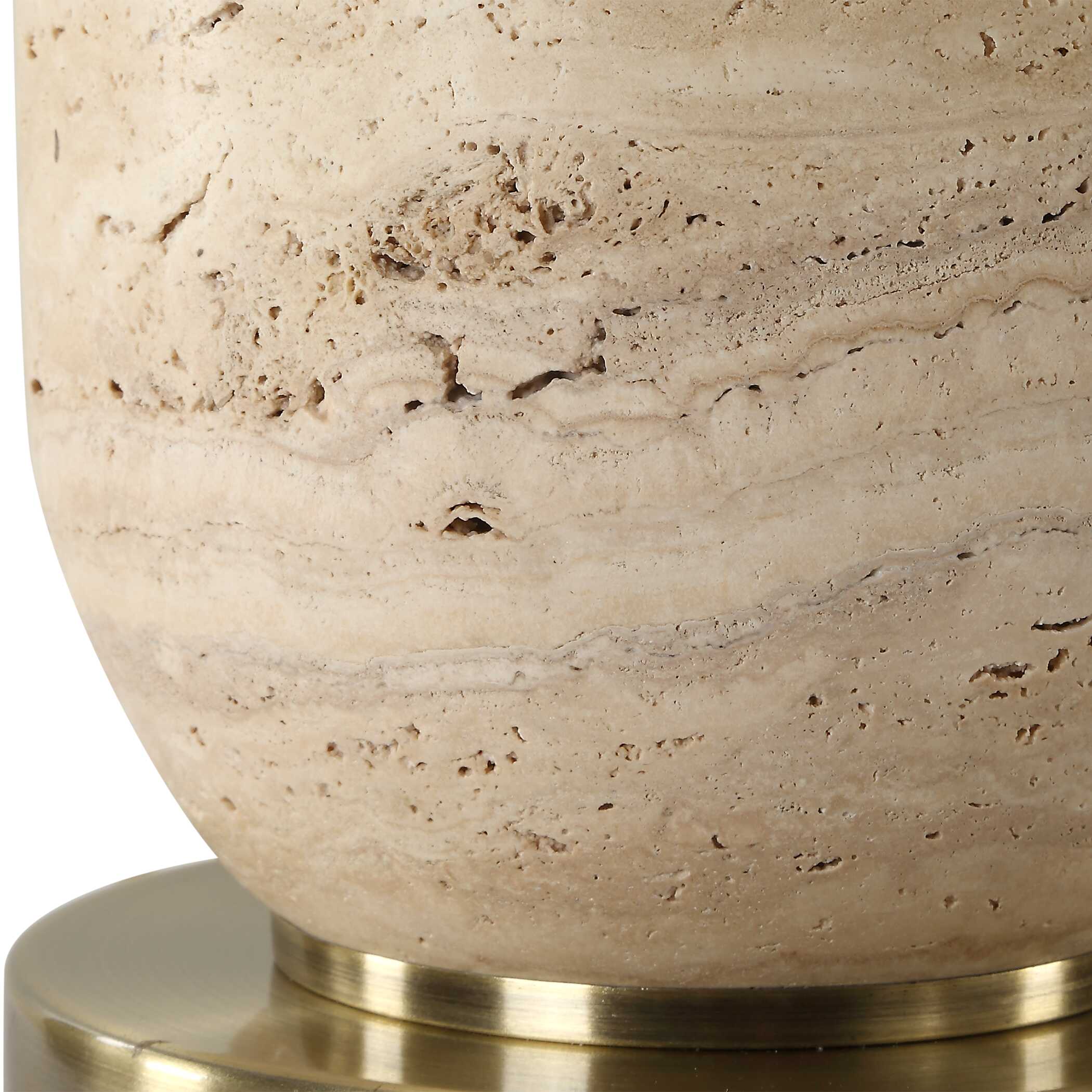 Aubrey Travertine Table Lamp