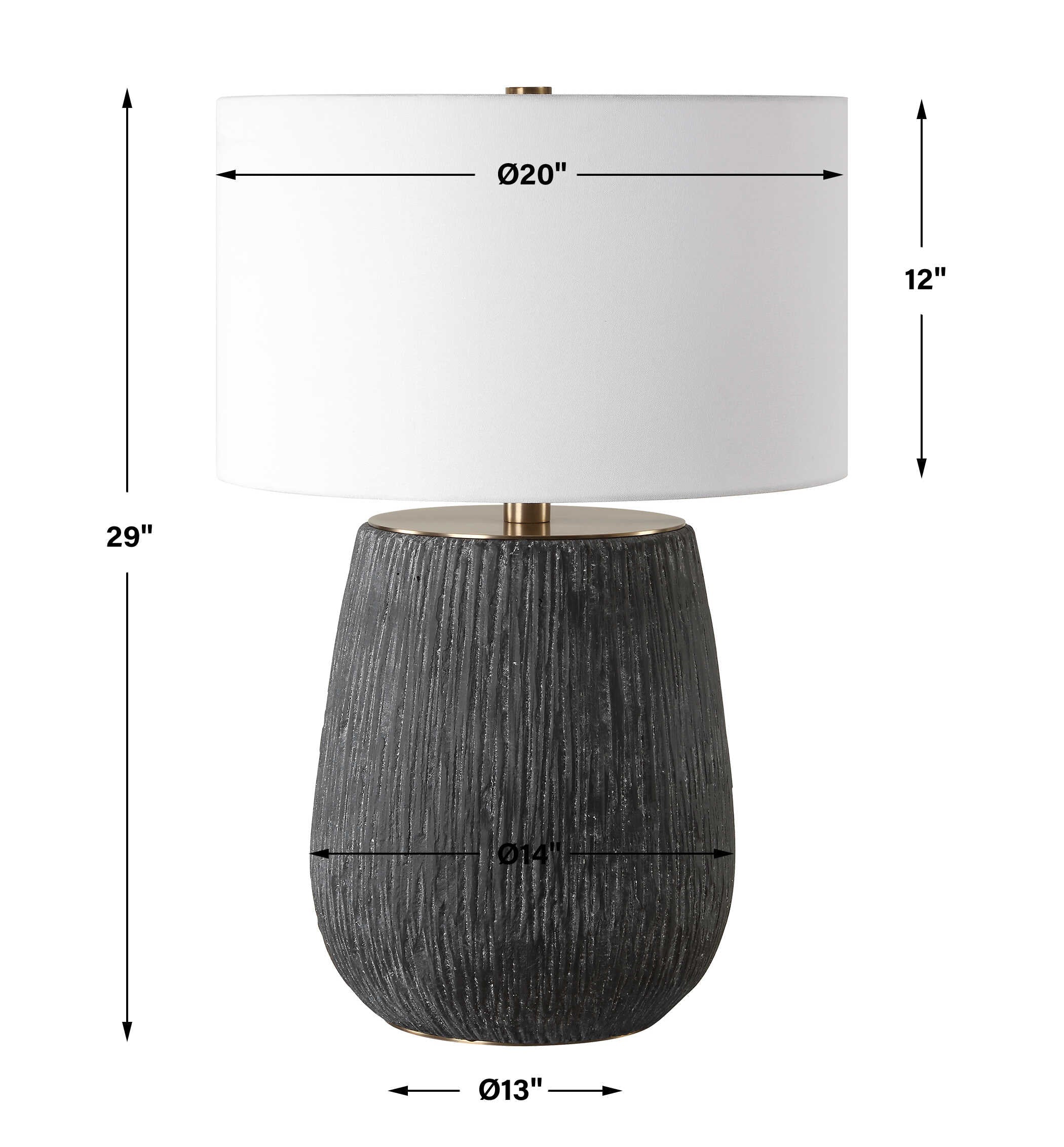 Americana Aged Black Table Lamp