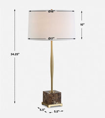 Booker Thin Brass Table Lamp