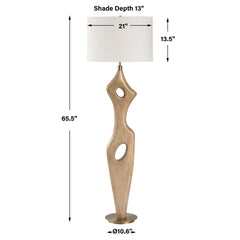 Almyra Solid Wood Floor Lamp