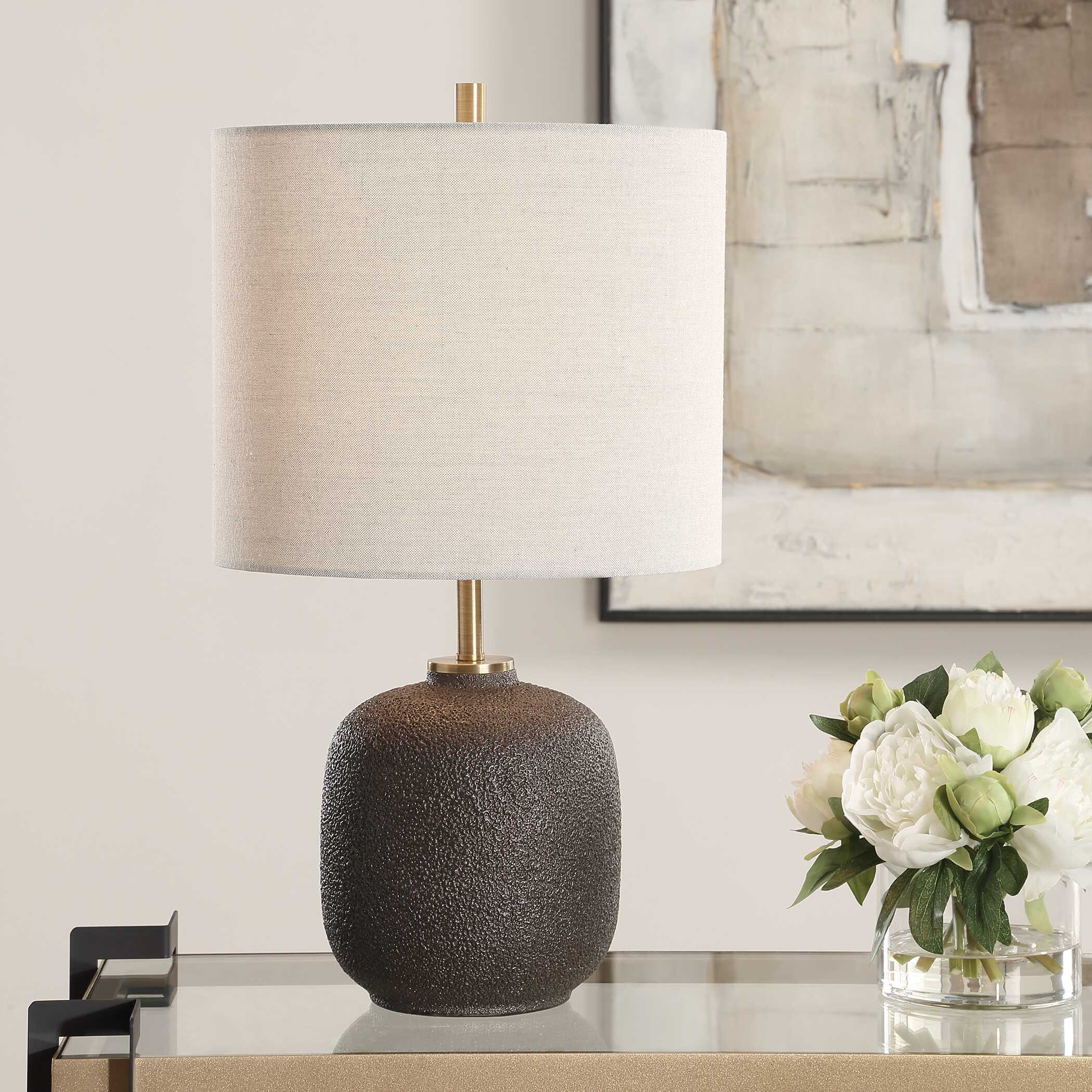 Blacktop Textured Buffet Lamp