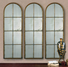 Amiel Arched Brown Mirror