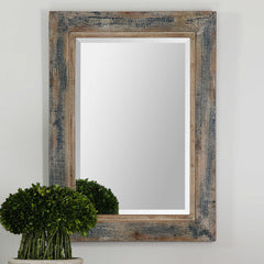Bozeman Distressed Blue Mirror