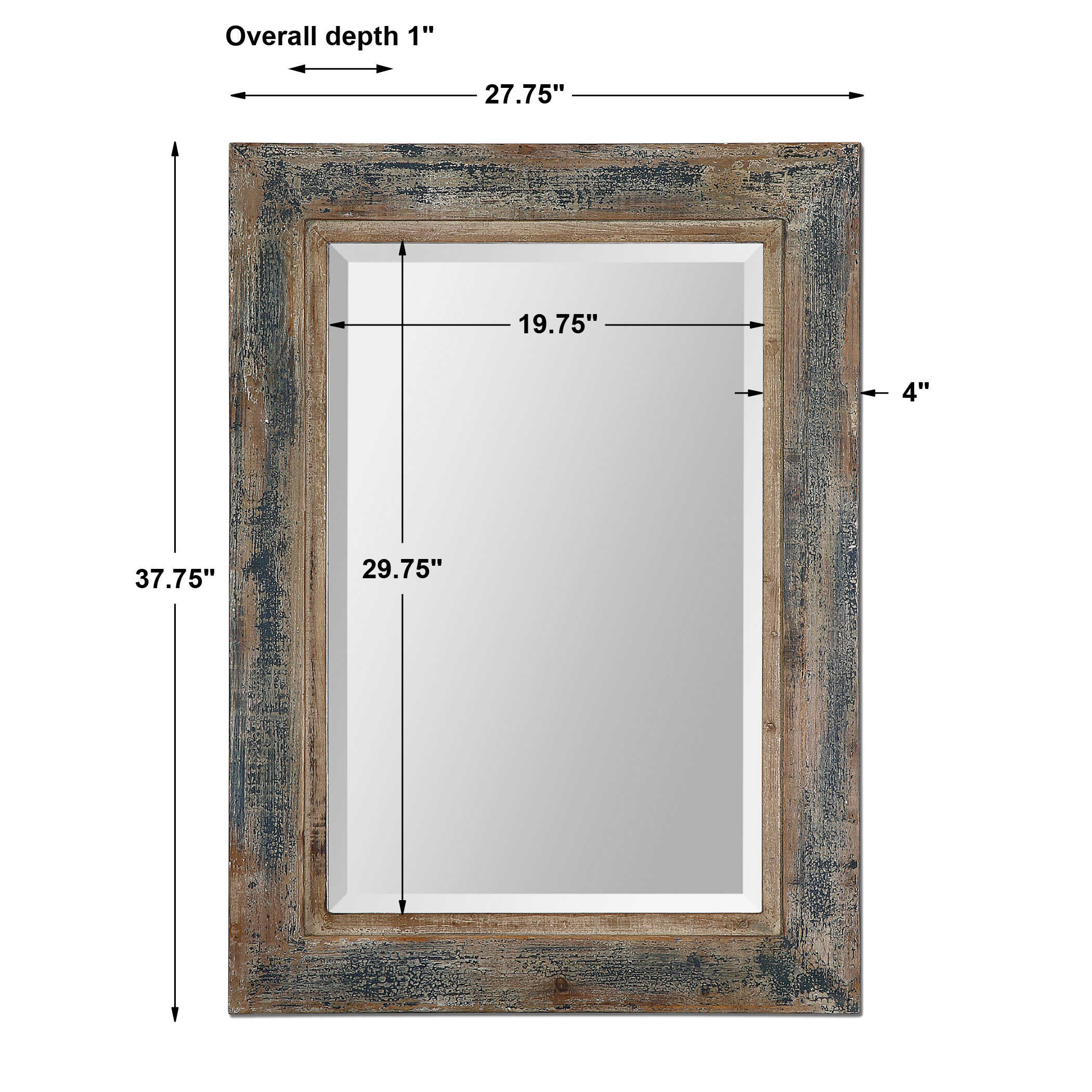 Bozeman Distressed Blue Mirror