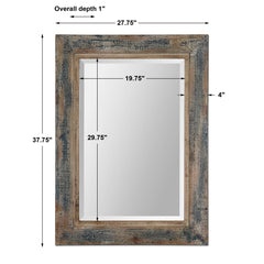 Bozeman Distressed Blue Mirror