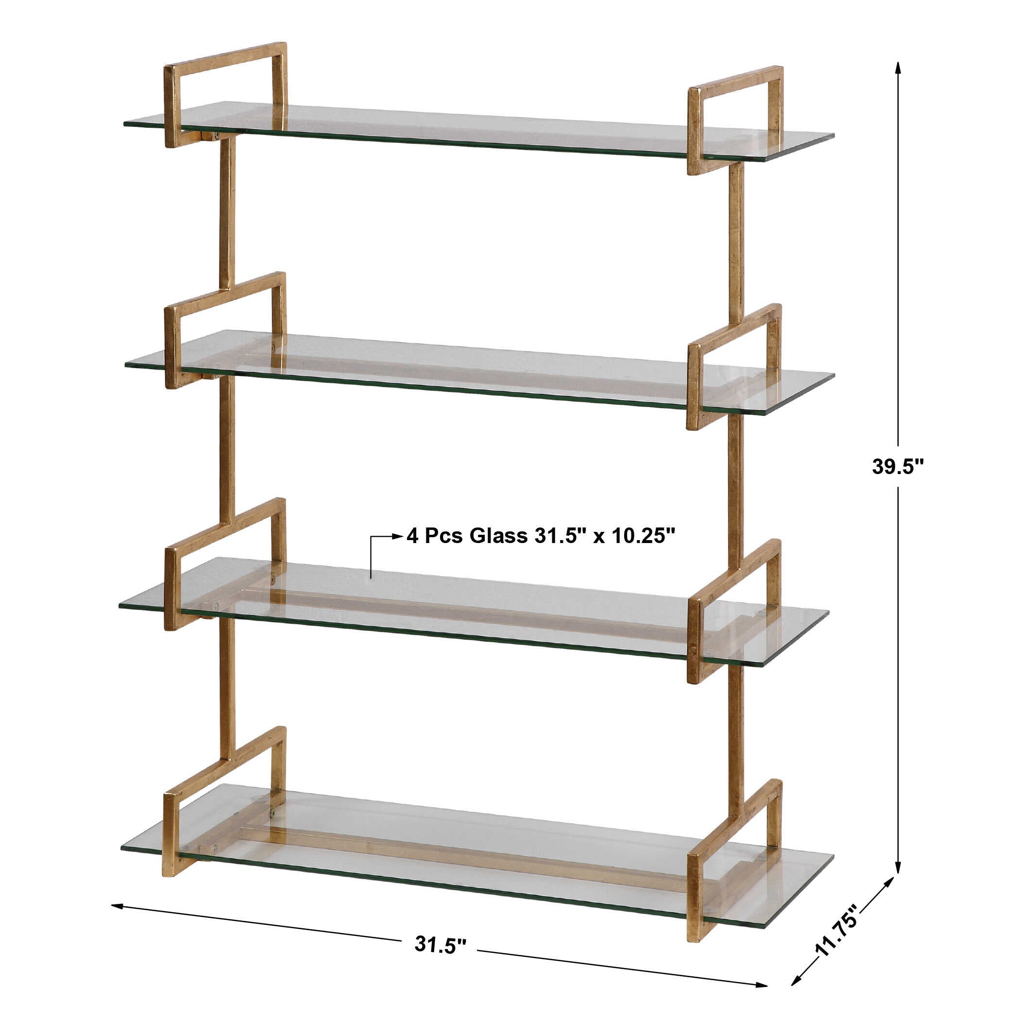 Auley Gold Wall Shelf