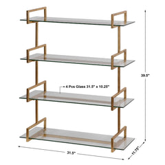 Auley Gold Wall Shelf
