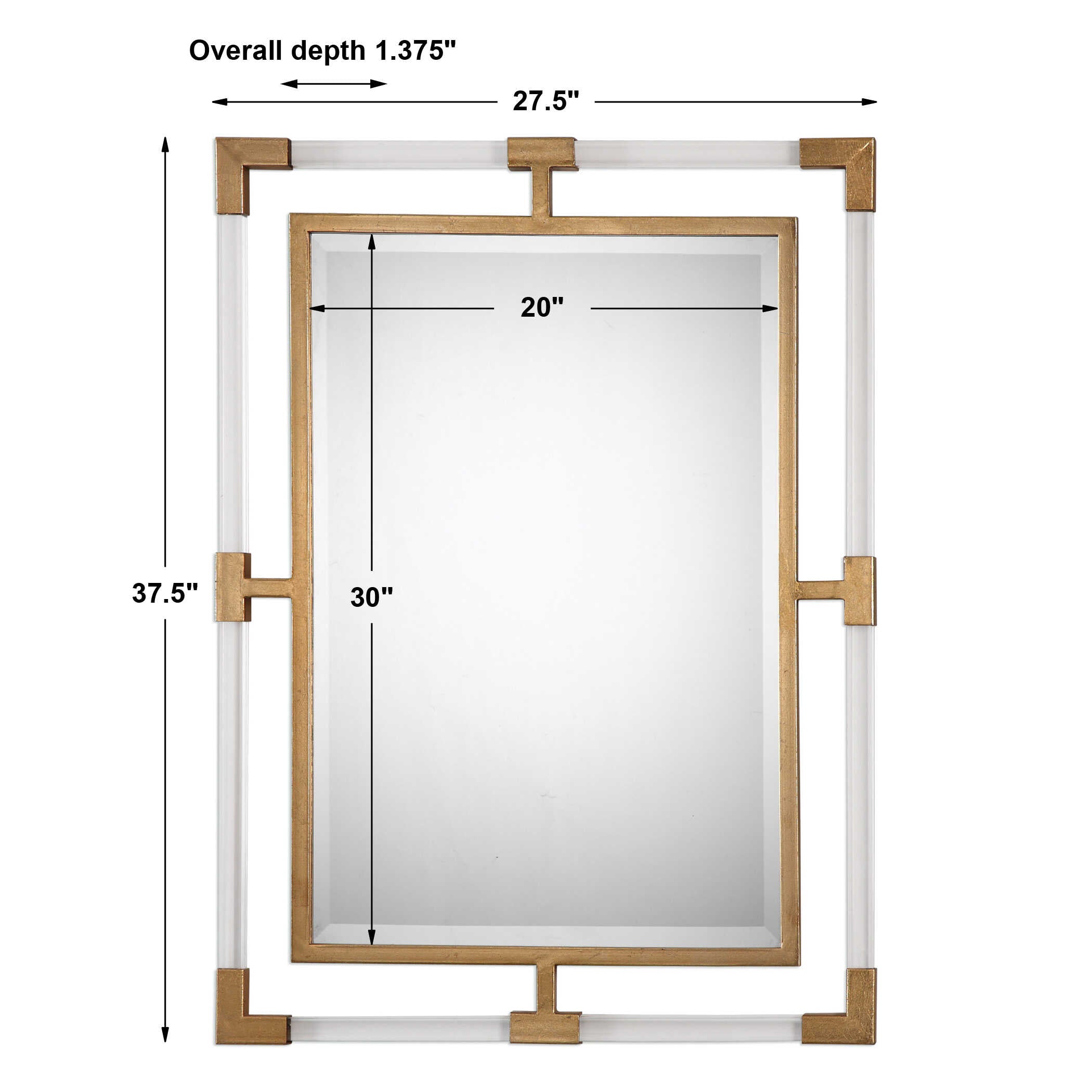 Balkan Modern Gold Wall Mirror