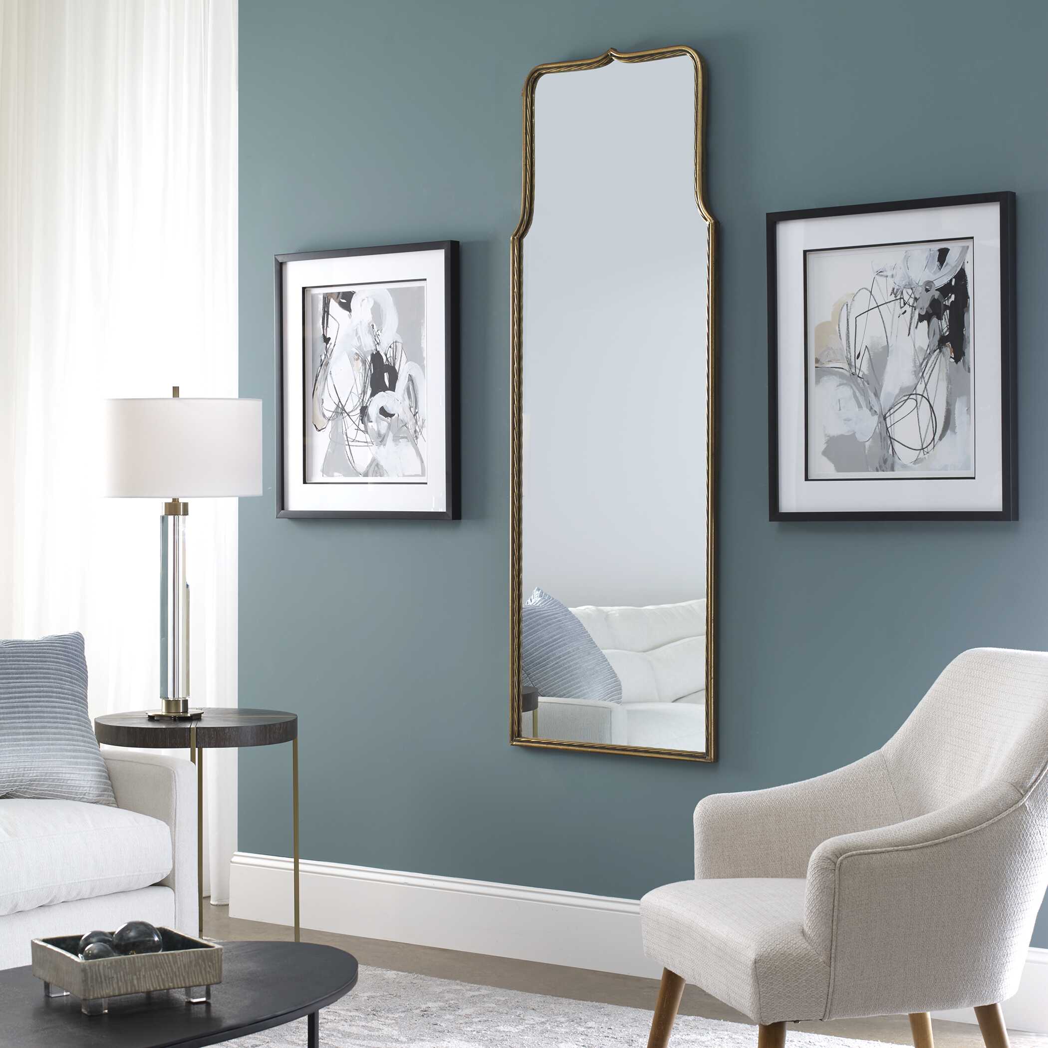 Adelasia Antiqued Gold Mirror