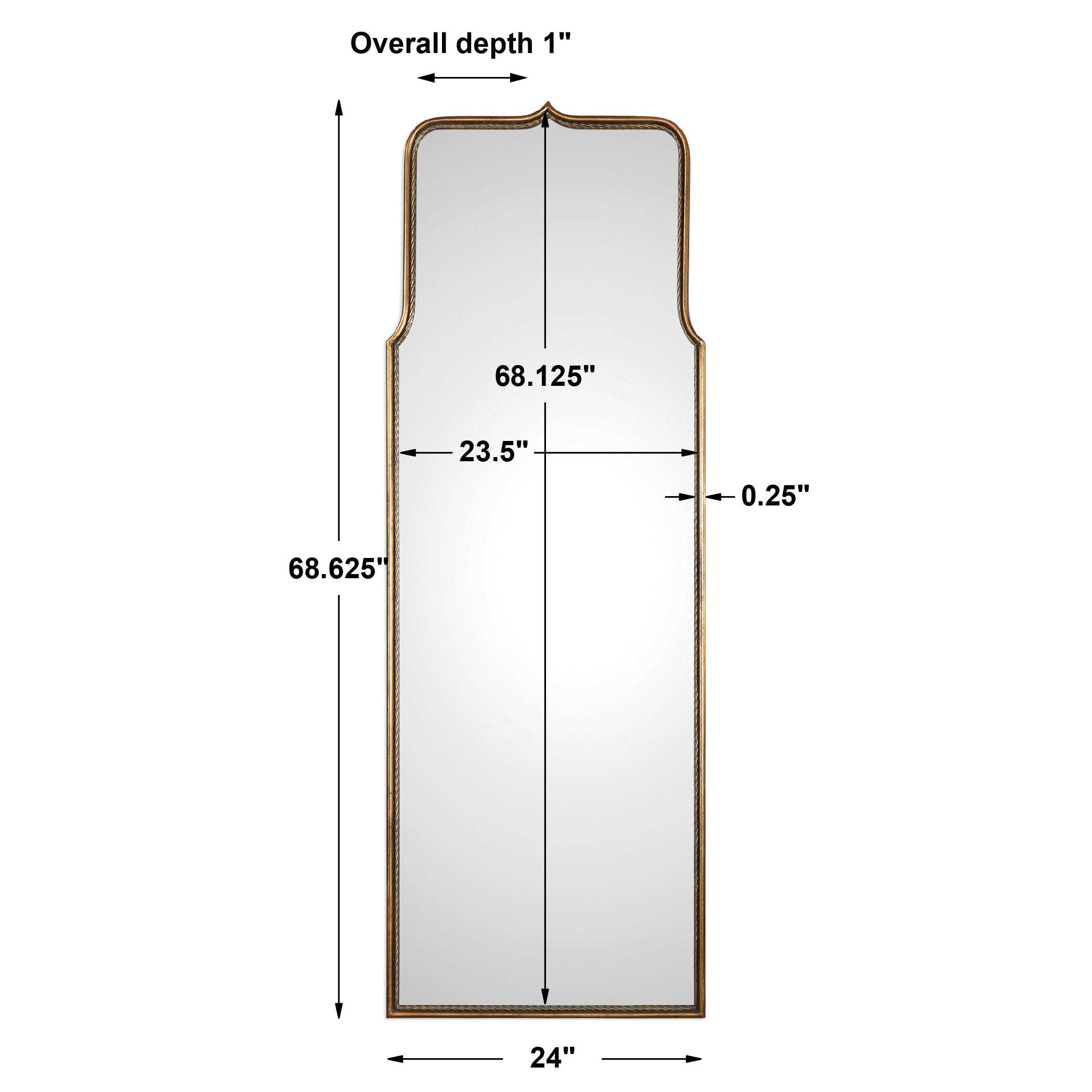 Adelasia Antiqued Gold Mirror