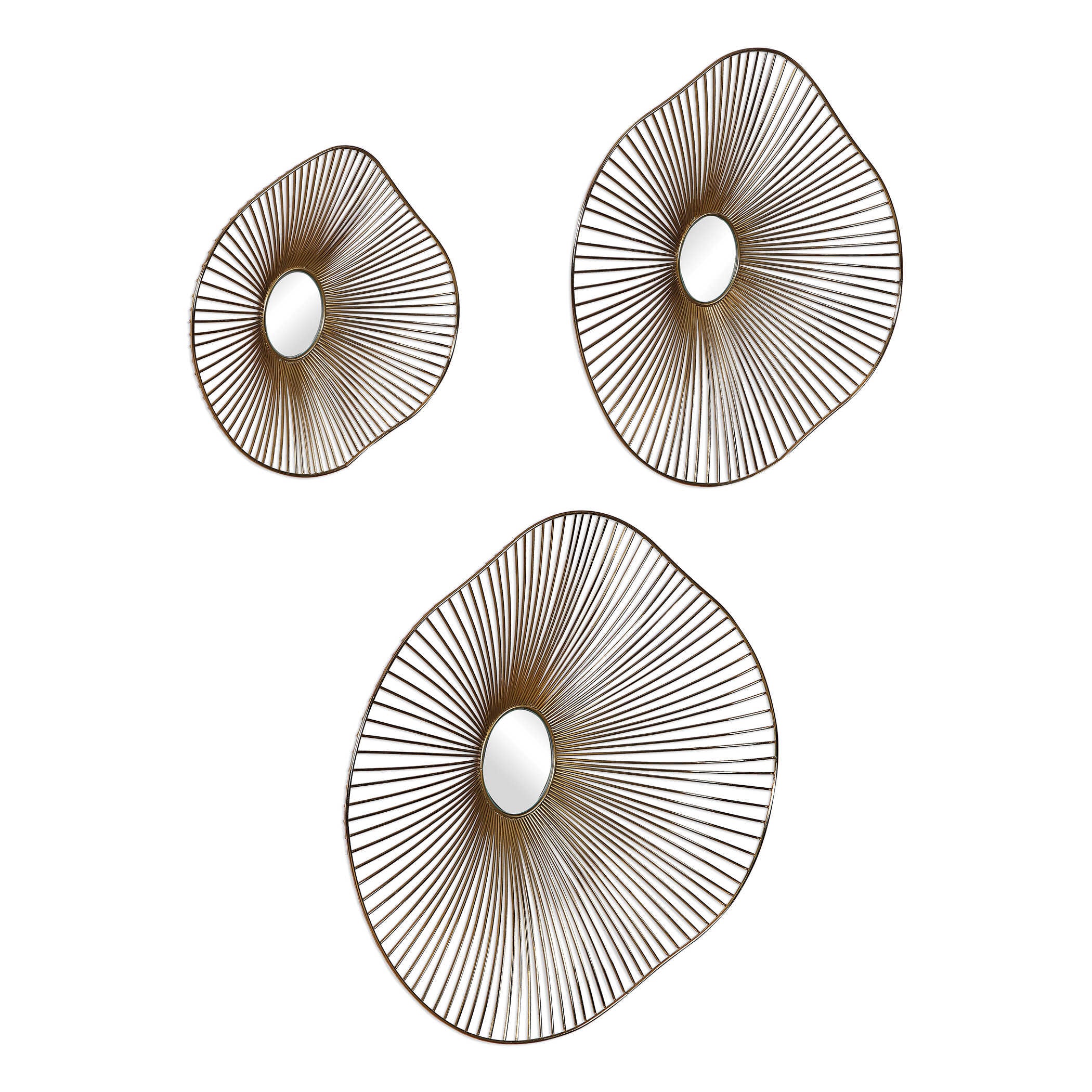 Avarie Gold Metal Wall Decor Set/3