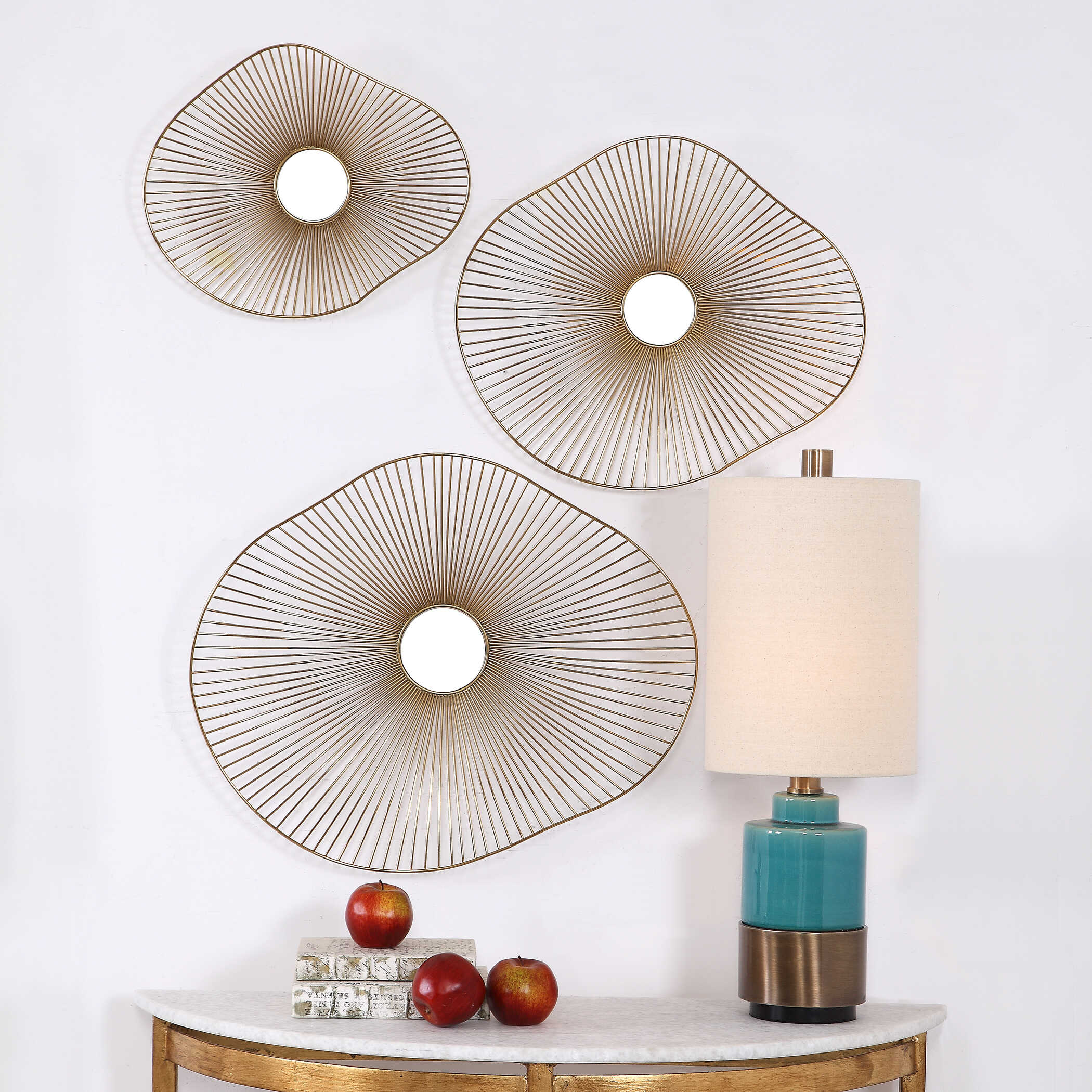 Avarie Gold Metal Wall Decor Set/3