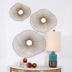 Avarie Gold Metal Wall Decor Set/3