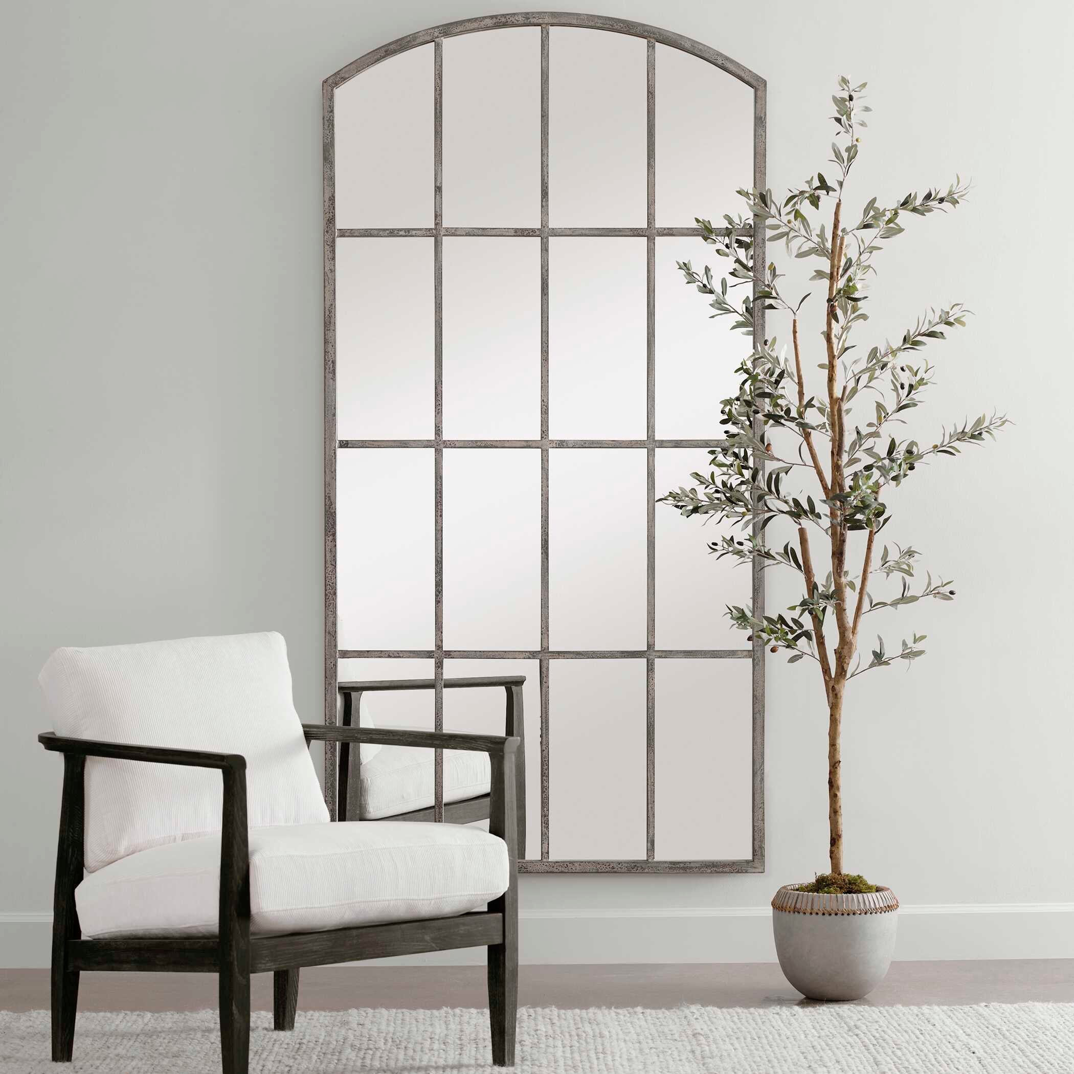Amiel Ivory Arched Mirror
