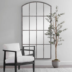 Amiel Ivory Arched Mirror