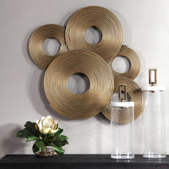 Ahmet Gold Rings Wall Decor