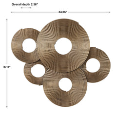 Ahmet Gold Rings Wall Decor