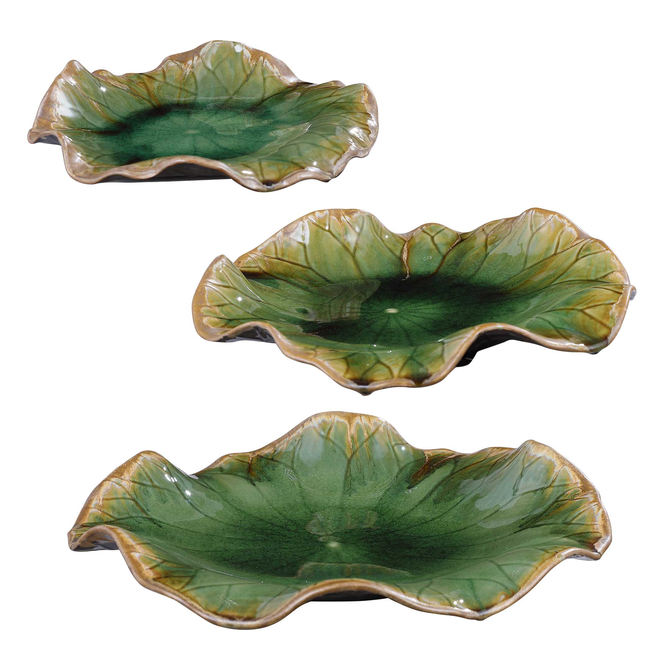 Abella Green Ceramic Wall Decor Set/3