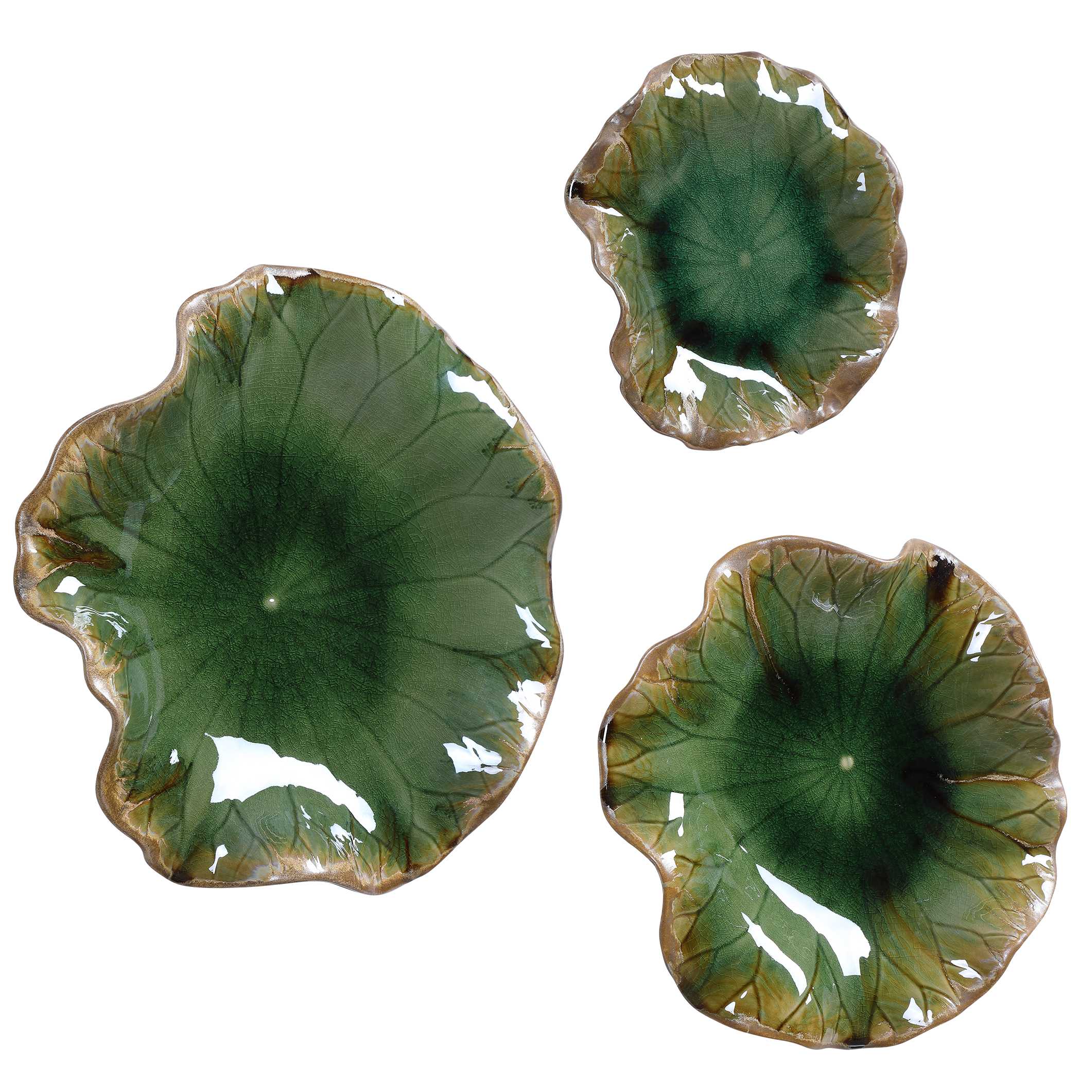 Abella Green Ceramic Wall Decor Set/3