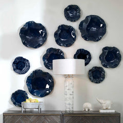 Abella Blue Ceramic Wall Decor Set/3