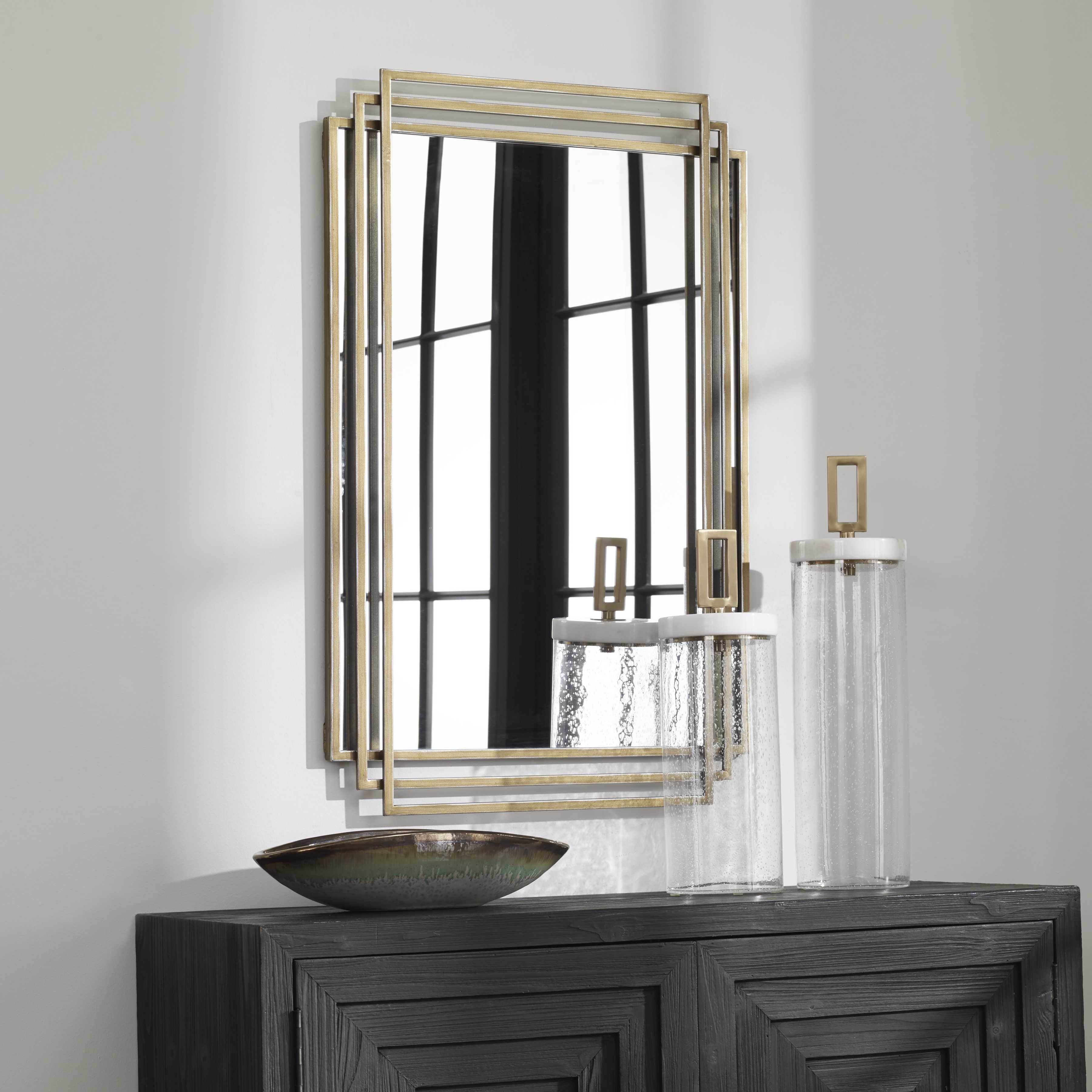 Amherst Brushed Gold Mirror