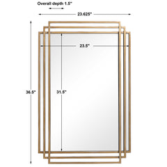 Amherst Brushed Gold Mirror