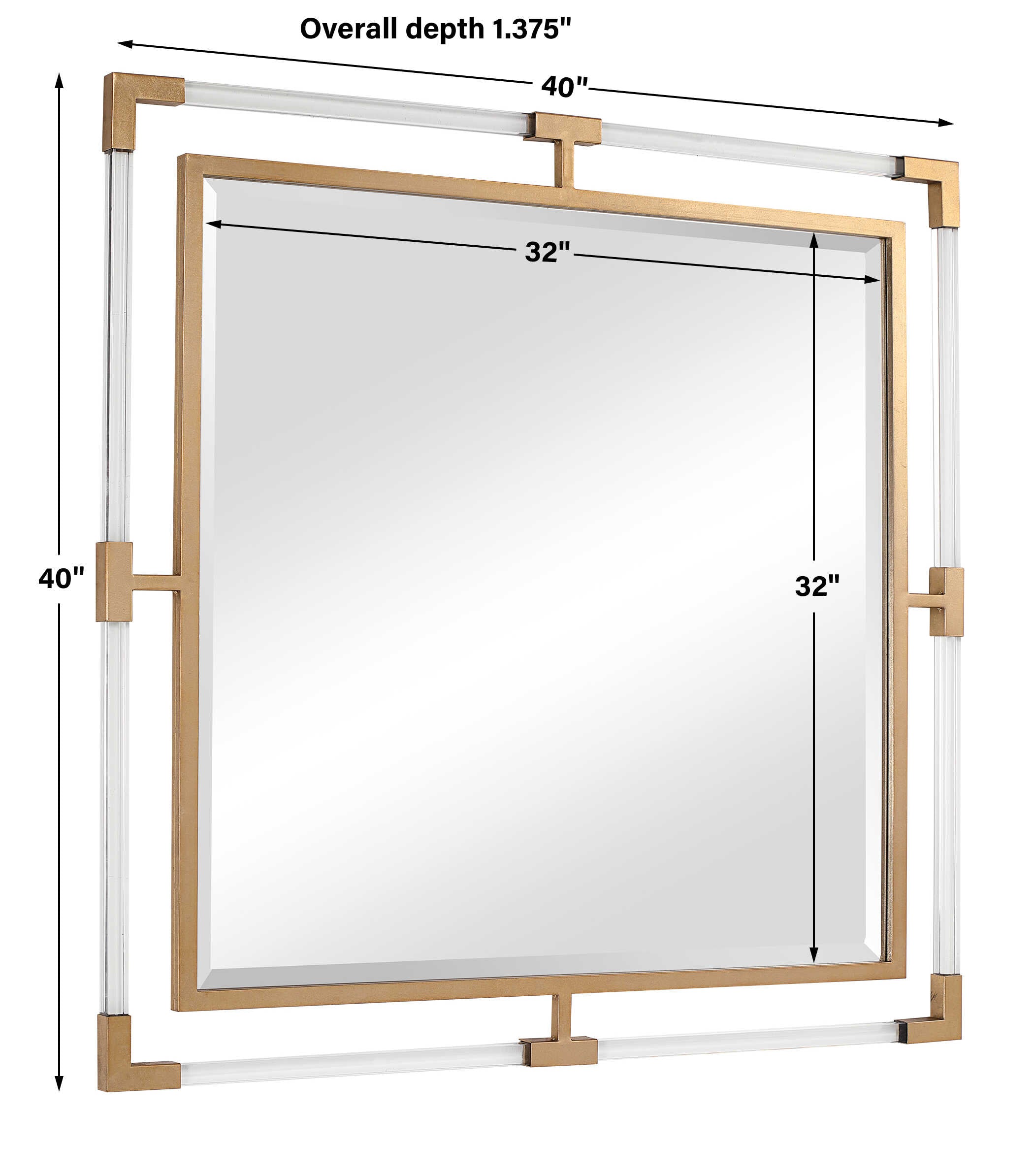 Balkan Golden Square Mirror