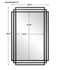 Amherst Black Iron Mirror