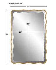 Aneta Gold Scalloped Mirror