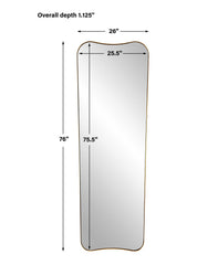 Belvoir Large Antique Brass Mirror