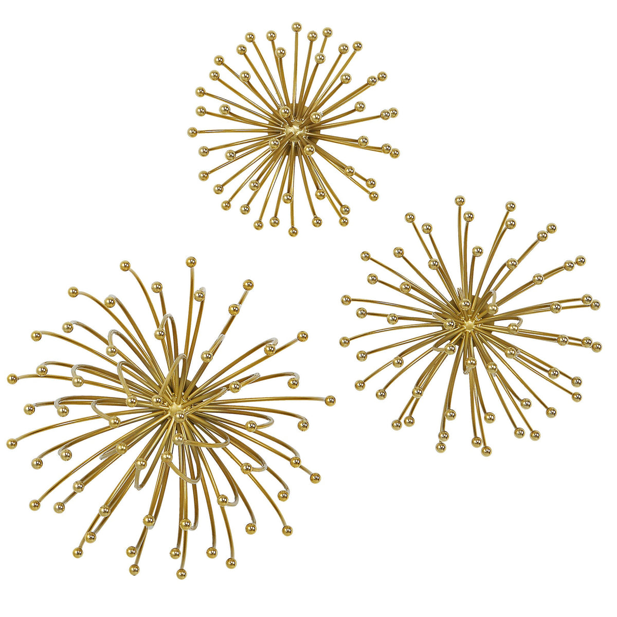 Aga Gold Metal Wall Decor Set/3