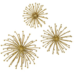 Aga Gold Metal Wall Decor Set/3