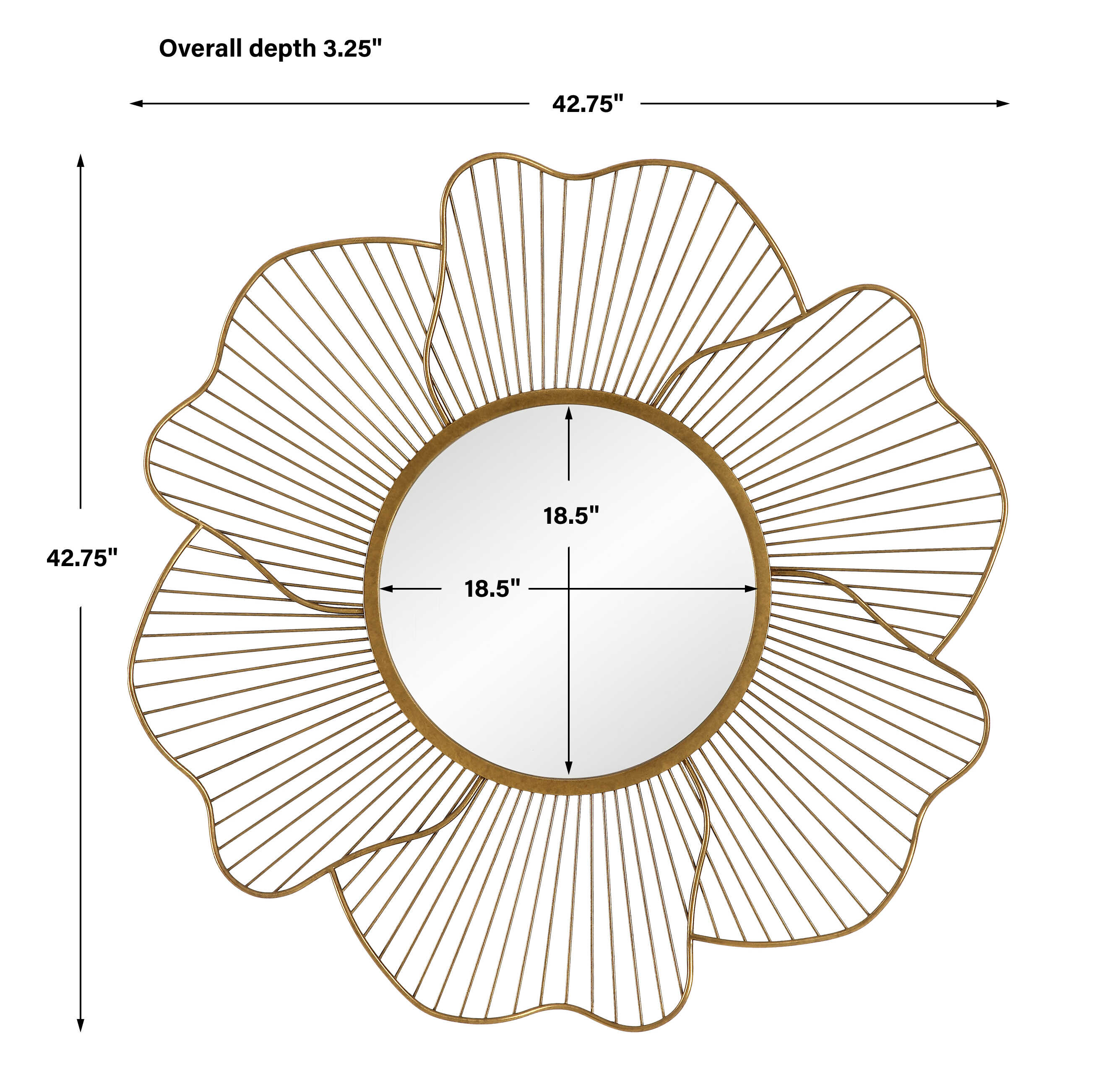 Blossom Gold Floral Mirror