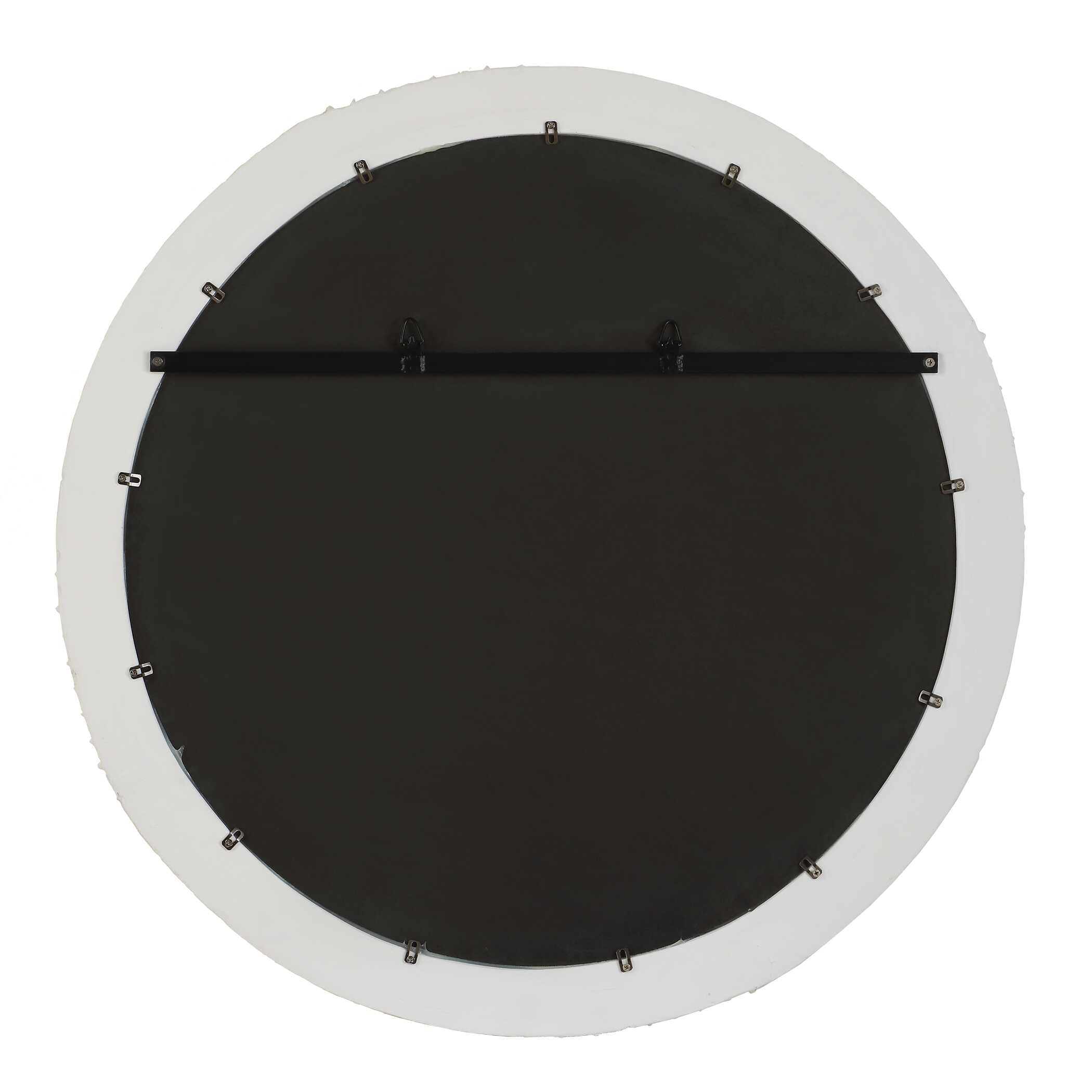 Akiko White Round Mirror
